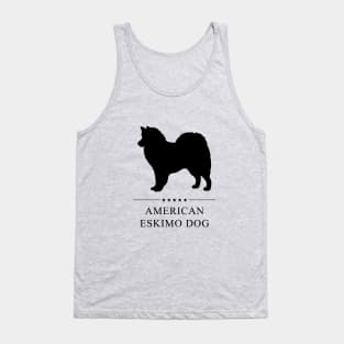 American Eskimo Dog Black Silhouette Tank Top